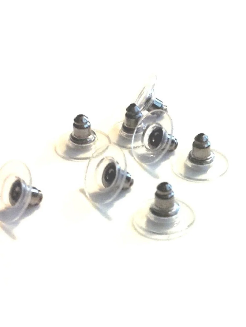 10 Large Gunmetal Black Brass Comfort Clutch Earnuts Earring Backs Findings
